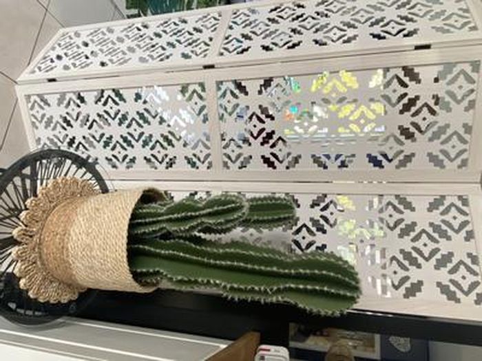 Paravent Eté - macramé - blanc H170 cm - Atmosphera