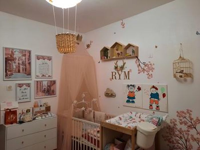 DUNMW Moustiquaire occultante à dôme Rond à Double Couche avec Guirlande Lumineuse étoile Rideau de lit de Tente pour Enfants Nordiques pour Chambre à Coucher, garçons, Filles, lit d'enfant