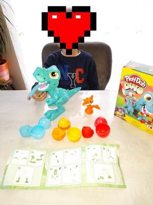 Play-Doh Dino Crew, Croque Dino, jouet pour enfants avec bruits de dinosaure,  3 oeufs Play-Doh pâte a modeler, à partir de 3 ans