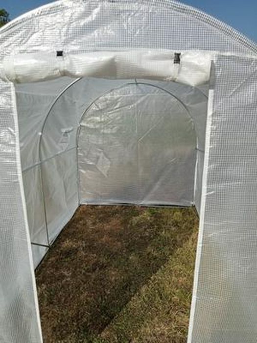 Telone Serra Tunnel 6m² IDMarket 130 G/m² Bianco - Copertura Anti-UV Per Serra Giardino - Foto 8