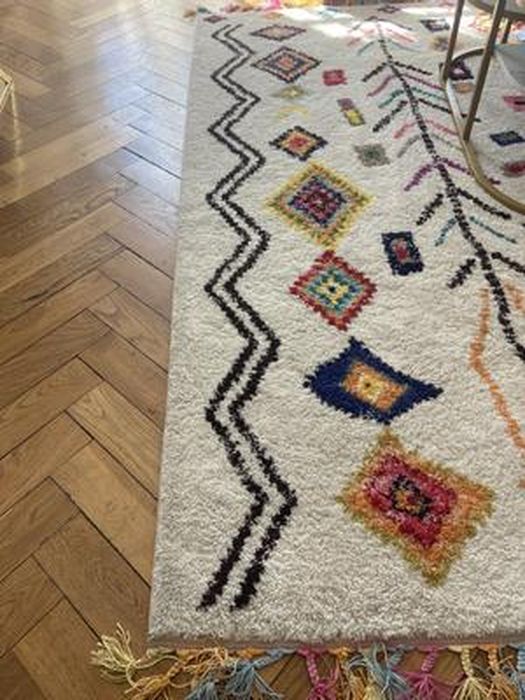 Jadorel Tapis Berbère Style Crème 80x150cm - Tapis D'Entrée Élégant Motif Ethnic MADIDA, Tissé Polypropylène