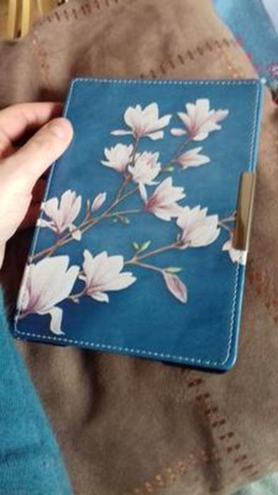 Étui Liseuse Kwmobile Pour Kobo Aura H2O Edition 1 - En Jean Bleu, Fermeture Magnétique, Protection Anti-chocs - 4