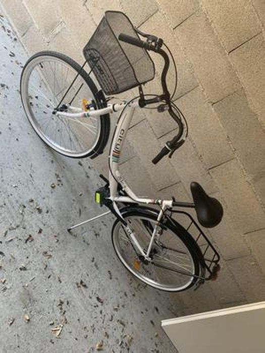 Vélo Femme 26 Pouces Style Rétro - 6 Vitesses Shimano - Équipement City (garde-boue, Panier, Porte-bagages)