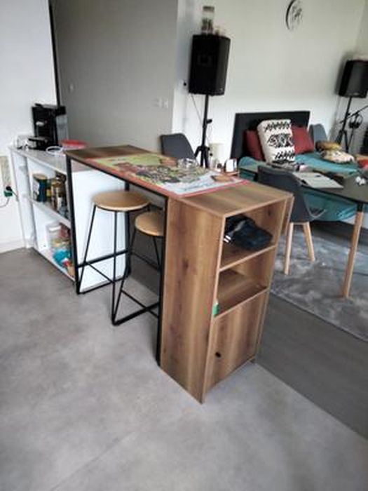 SoBuy Table de Bar avec Étagères, Blanc, 120x55x90cm (FWT64-WN) au meilleur prix sur SoBuy Table de Bar avec Étagères, Blanc, 120x55x90cm (FWT64-WN) au meilleur prix sur