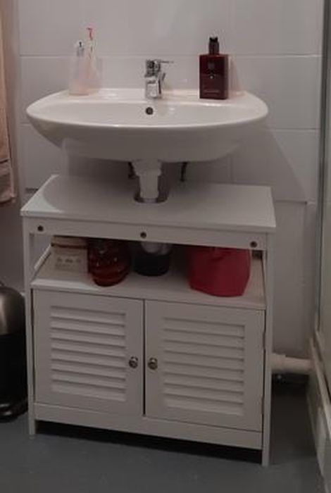 Meuble sous évier rustique brun, meuble sous-vasque de salle de bain,  60x30x63cm Industriel - Vasagle