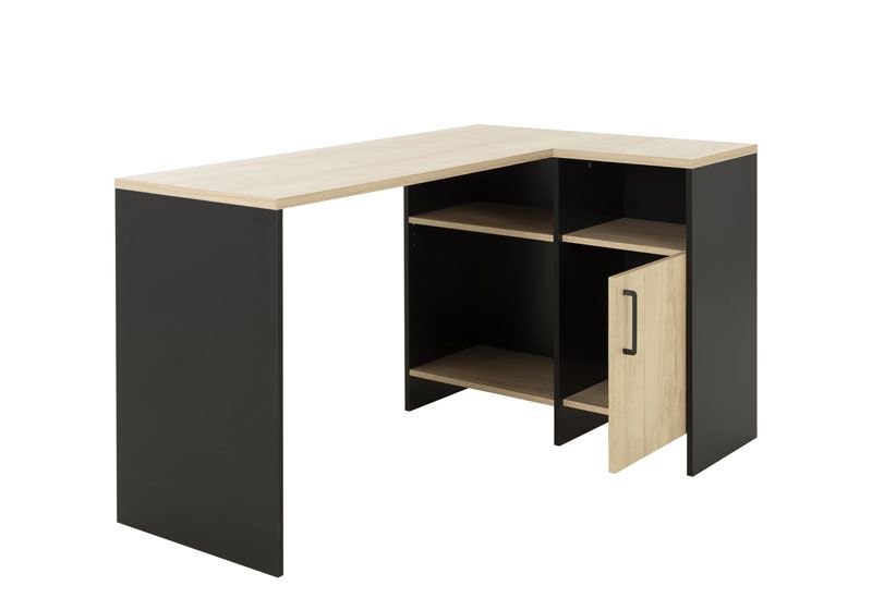 Cardif Bureau D Angle Made In France Decor Chene Et Noir L 88 X P 136 X H 76 Cm Achat Vente Bureau Bureau Angle Cardif Soldes Sur Cdiscount Des Le 20 Janvier Cdiscount