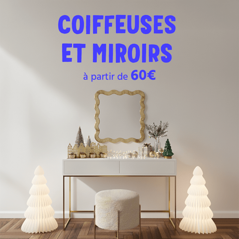 Coiffeuse et miroirs