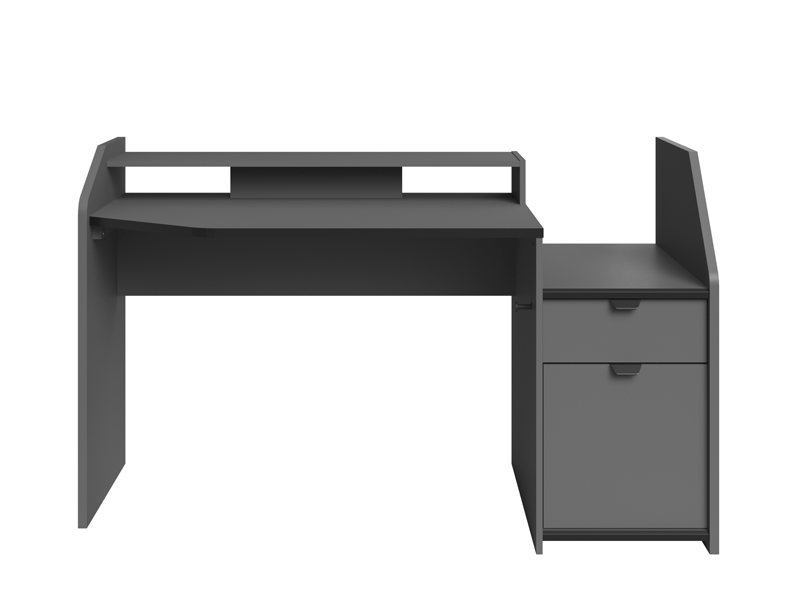Bureau de jeu - décor gris et noir