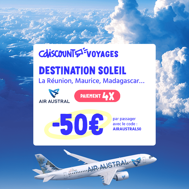 Air Austral -50€ par passager