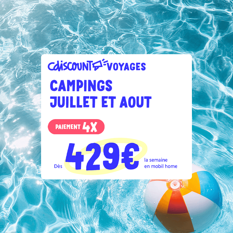 Offre Camping dès 429€ la semaine en mobil home