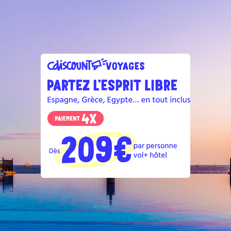 Vente flash tout inclus dès 209€ par personne