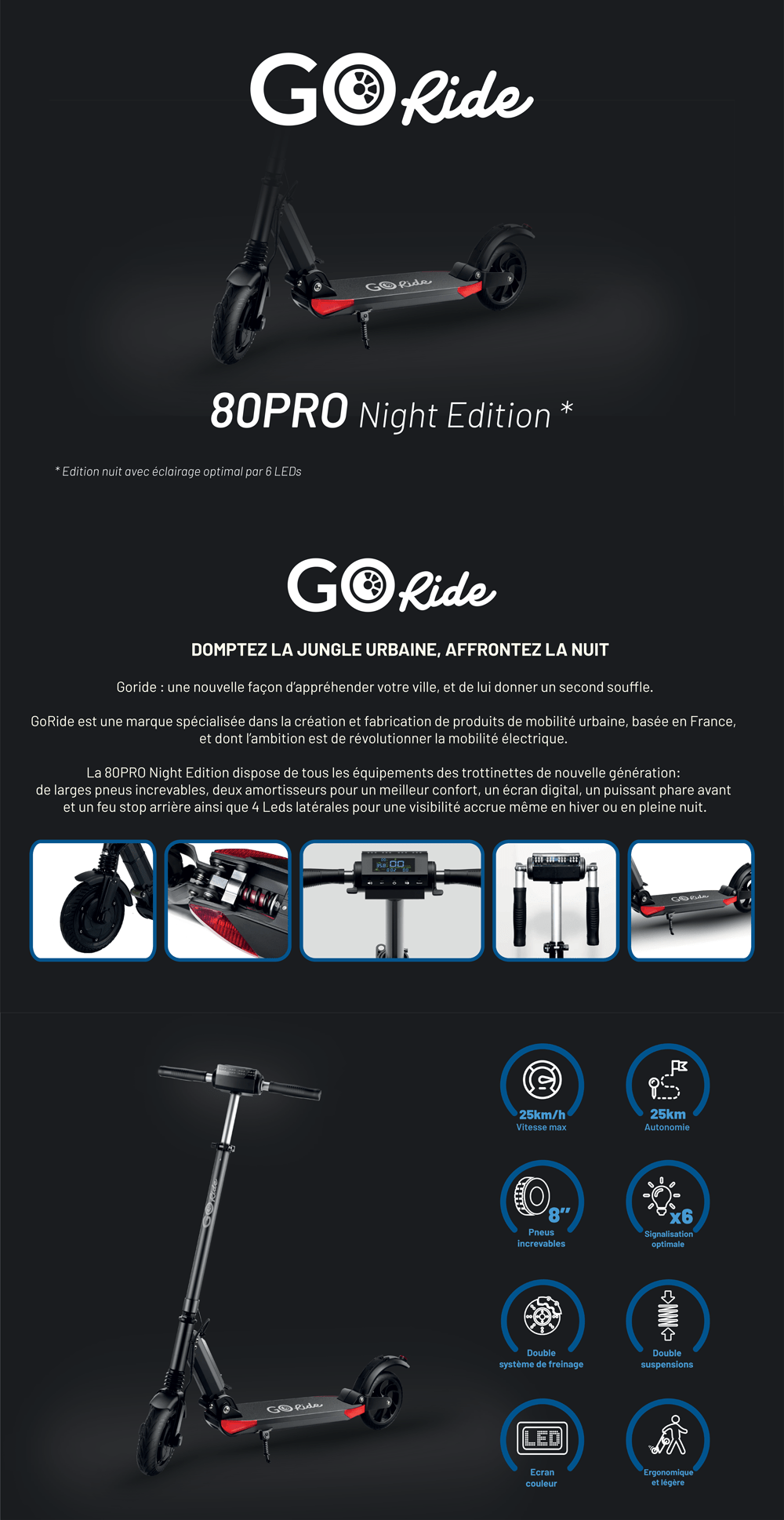 GO RIDE 80PRO Night Edition - Trottinette électrique 8