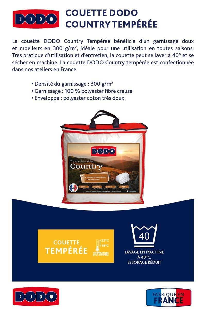 DODO Couette tempérée Country