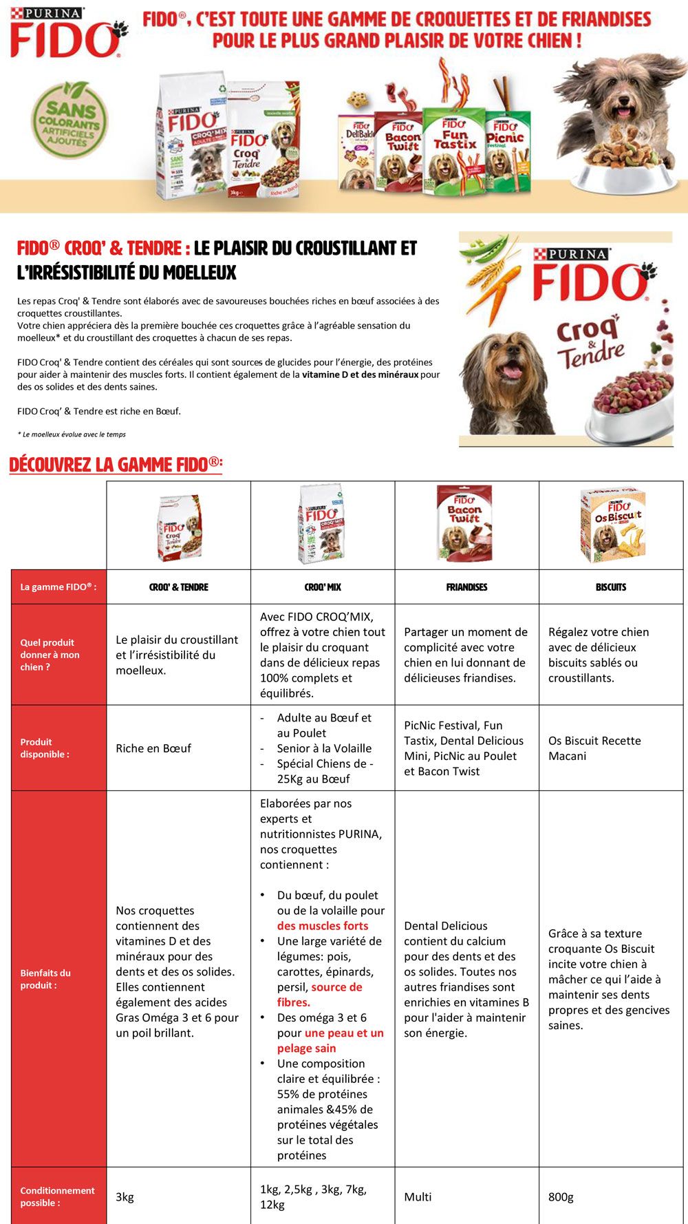 FIDO Croqu0027u0026Tendre - Bœuf, céréales et avec des vitamines - Pour