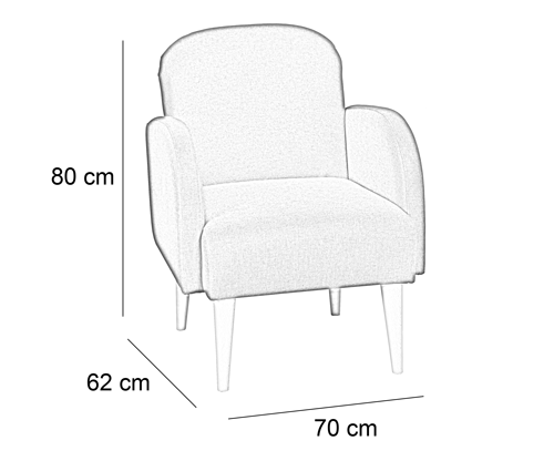 Fauteuil - Tissu Bleu Paon