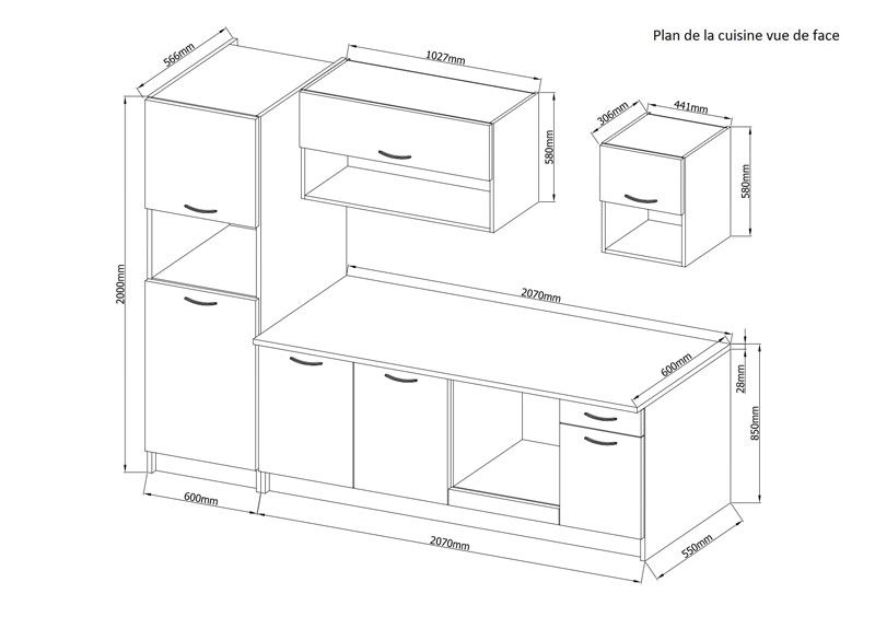 Meuble de Salle de bain simple vasque L 90 cm - Gris brillant