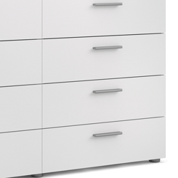 Commode TYHJA 8 tiroirs - Blanc - L 140 cm