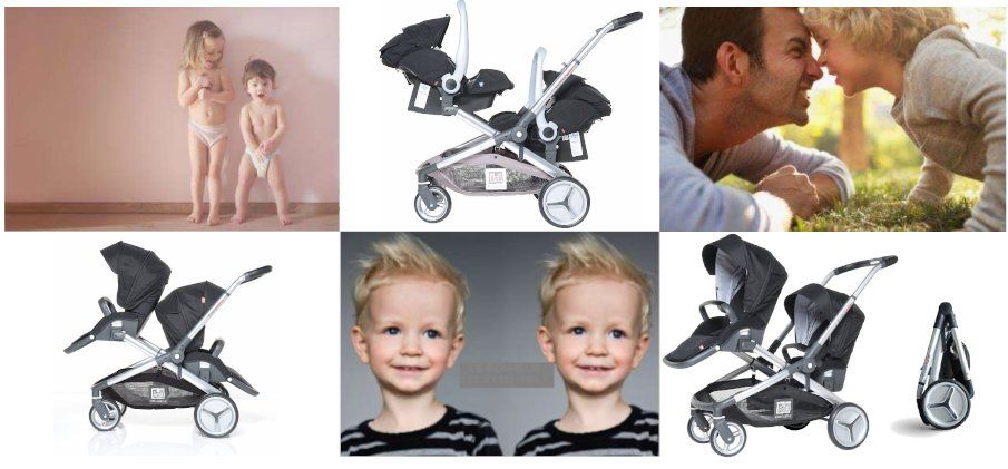 red castle poussette double evolutwin taupe