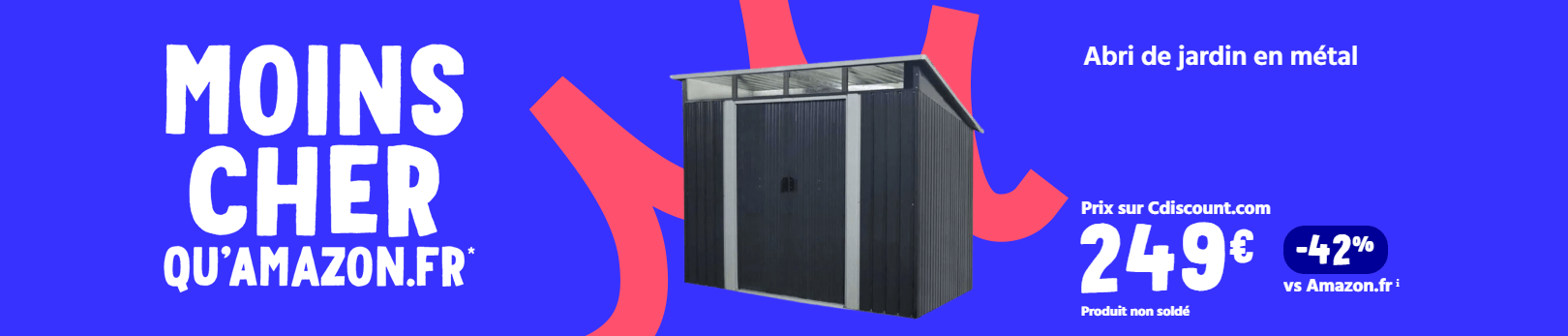 Abri de jardin moins cher qu'Amazon