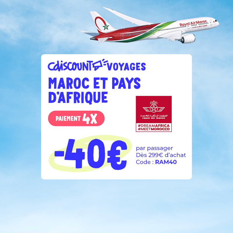 Royal AIr Maroc -40€ dès 299€