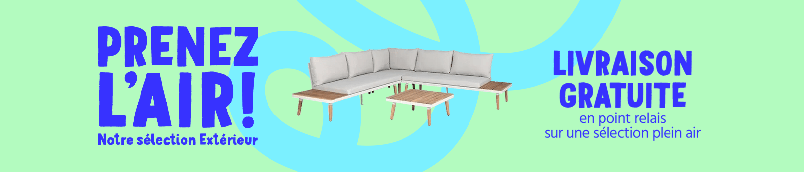 Livraison gratuite sur une sélection de mobilier de jardin