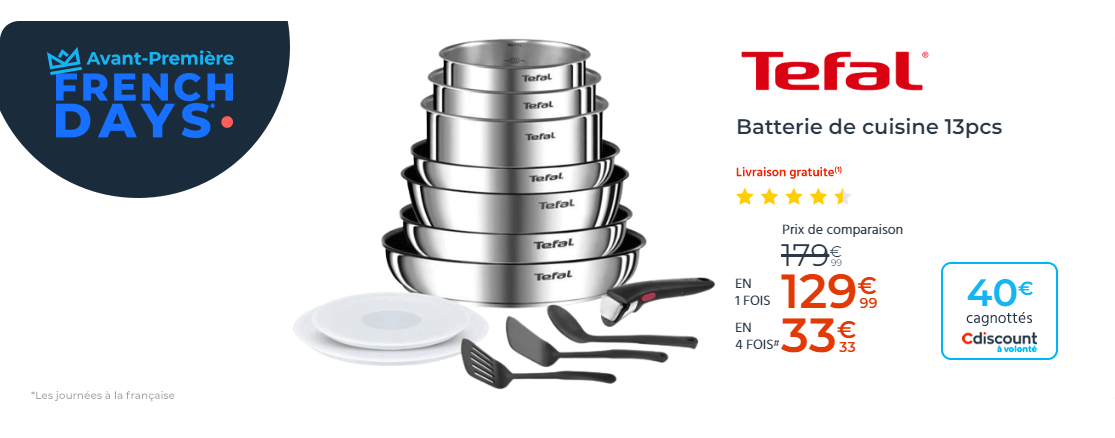 TEFAL Batterie de cuisine 