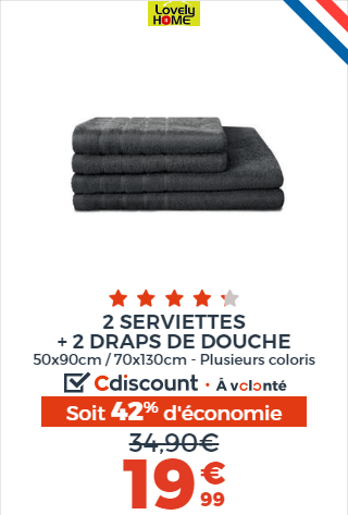 2 SERVIETTES 2 DRAPS DE DOUCHE 2 SERVIETTES 2 DRAPS DE DOUCHE