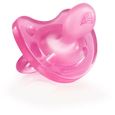 CHICCO Sucette Physio Soft "tout silicone" - x1 - Rose - 12m+-0