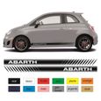 Autocollant Noir - Fiat 500 Model 2 - kit décoration adhésif sticker n°1-0