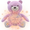 CHICCO Ourson Projecteur Baby Bear Rose First Dreams-0