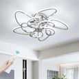 EIDISUNY Plafonnier moderne LED Lampe de Plafond dimmable avec télécommande à encastrer Luminaire Plafonnier salon, chambre,-0