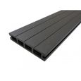 Lame terrasse bois composite alvéolaire Qualita - MCCOVER - Gris carbone - 360x14x25mm-0