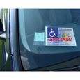 Porte carte stationnement handicapé couleur motif transparent Color Pop - France-0