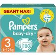 Couches PAMPERS Baby-Dry Taille 3 - x108-0