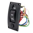 Panneau Interrupteur Pompe De Cale 12/24V - ON-OFF-ON étanche IP66 Avec Sirène 85 DB Et Alarme Flotteur
