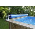 Enrouleur de bâches pour piscine UBBINK XTRA - Margelles bois - Jusqu'à 5,5m - Manivelle en aluminium-0