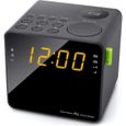 Radio-réveil MUSE M-187 CR - Tuner PLL FM - Double alarme - Grands chiffres ambres - Noir-0