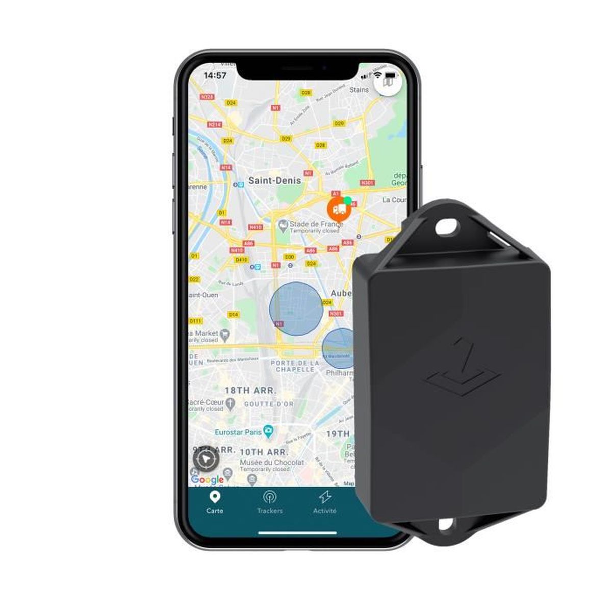 Traceur GPS COMPACT autonomie 3 anssans carte SIM, sans recharge