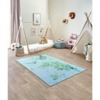 Tapis de Jeu Enfant 120x200cm, Worldmap - Tapis Circuit Voiture - Lavable - Antidérapant - Carpet Studio