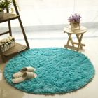 GETEK Tapis rond 80cm velours louna Bleu