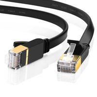 Ototon® 10M CAT 7 Plat Câble Ethernet Réseau RJ45 Haut Débit 10Gbps 600MHz STP 8P8C pour Routeur Modem TV Box Consoles de Jeux -