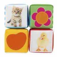 Cubes en tissu CHICCO Set de Cube Animal avec activités manuelles pour enfant à partir de 6 mois