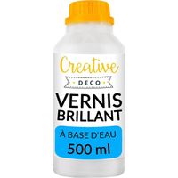 Vernis Peinture - Acrylique - 500 ml - Brillant - Laque Transparent et Incolore