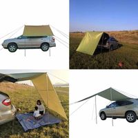 YOSOO Tente de coffre de voiture Auvent abri SUV tente Auto auvent Portable Camping-Car remorque sport materiel Vert militaire