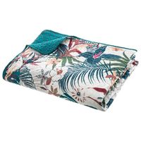 Jeté De Lit Atmosphera Coton - Ivoire 230x250 Cm - Réversible Et Léger