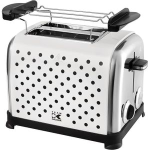 GRILLE-PAIN - TOASTER Grille-pain 2 tranches design rétro TKG TO 1045 WB