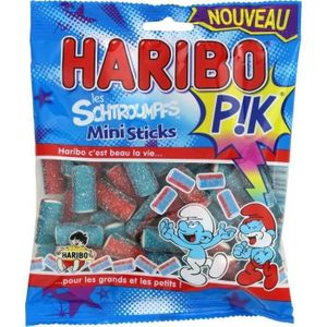 Bonbon Bleu Et Rose Qui Pique Haribo Bonbons Fantaisies Happy Cola Sans Colorant 300 G