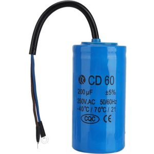 Condensateur de D/émarrage Condensateur de D/émarrage du Moteur /à fil de fil 100uF 250V AC CBB60