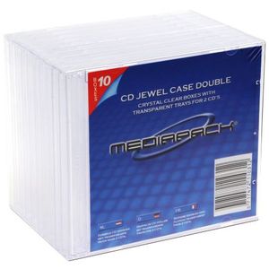 Panmer Lot de 10 bo/îtiers doubles CD Transparent 5,2mm