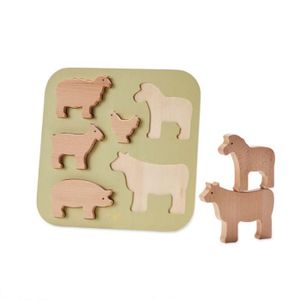 PUZZLE Puzzle en bois Ferme - byAstrup - Formes animales 